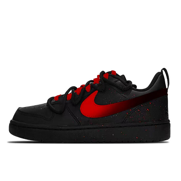 Nike Nike Court Borough Black Flame Knight Leather Slip Resistant Abrasion Resistant Slip Resistant Abrasion Resistant