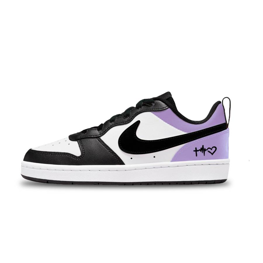 Nike Nike Court Borough Low top Kids' Skateboarding Shoes Black White Purple Unisex