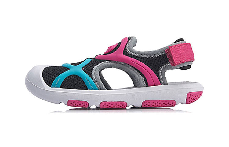 Li-Ning YOUNG Li Ning YOUNG Breathable Children's Sandals Black Pink Blue Children Aged 3 7 Years Old