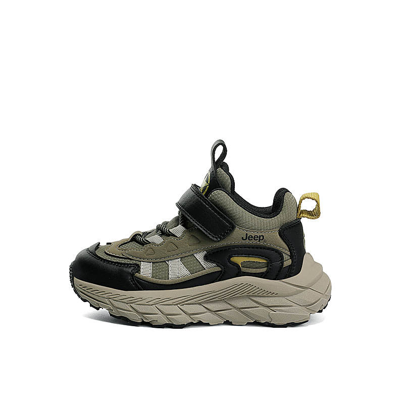 Jeep Abrasion Resistant Abrasion Resistant Mid top Kids Lifestyle Shoes Black Gray Kids