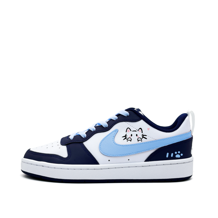 Nike Nike Court Borough Fantastical Kitten Low 2 Synthetic Leather Slip Resistant Abrasion Resistant Low top
