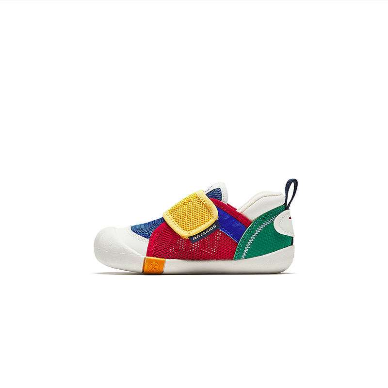 Antakids Synthetic Leather, Textile Low top Toddler Shoes Blue Red Yellow Green Infant And Toddler