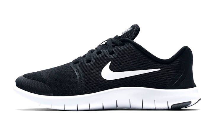 Nike Nike Flex Contact 2 Cushioning Slip Resistant Breathable Low top Running Shoes Black White Unisex