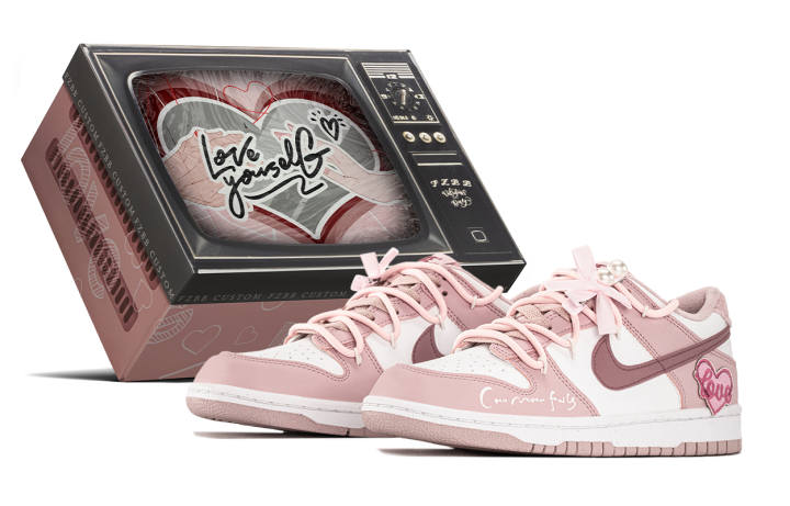 Nike Nike Dunk Low top Kids' Skateboarding Shoes Pink Teenagers