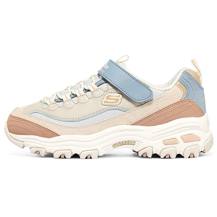 Skechers D'Lites Synthetic Leather, Textile Slip Resistant Anti Kick Cushioning Height Increasing Low top Casual Shoes