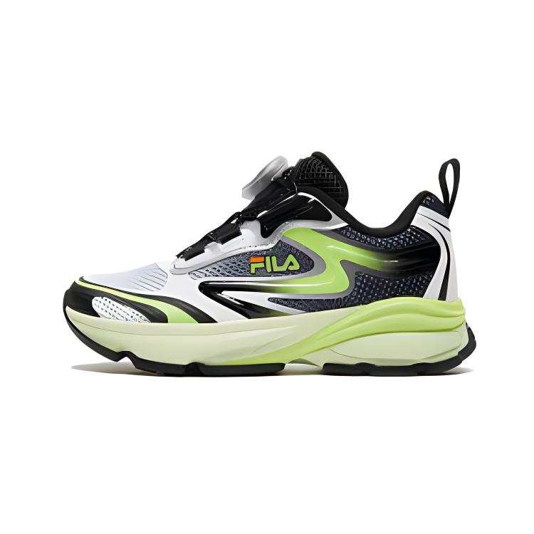 FILA KIDS Slip Resistant Abrasion Resistant Low top Kids' Running Shoes Beige Yellow Black Children Aged 3 7 Years Old