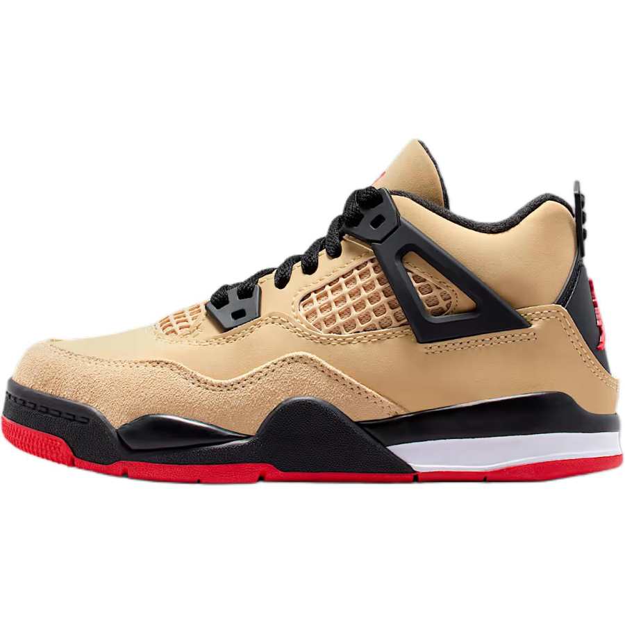 Jordan Jordan Air Jordan 4 Mid top Children's Basketball Shoes Brown Children Aged 3 7 Years Old