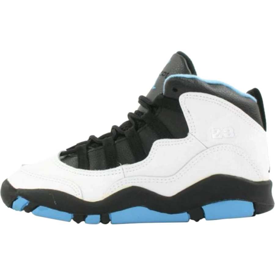 Nike Nike Slip Resistant Abrasion Resistant High top Children's Basketball Shoes White Blue Kids'