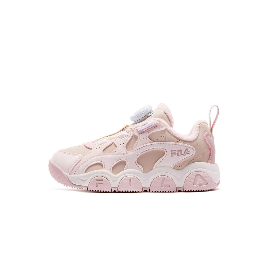 FILA KIDS Heritage FHT Synthetic Leather, Textile Low top Basketball Shoes Subtle Pink/Nude Brown Kids'
