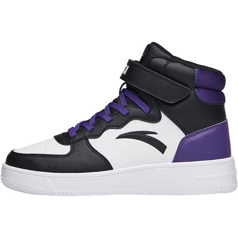 Antakids High top Skateboard Shoes White Black Purple Teenagers