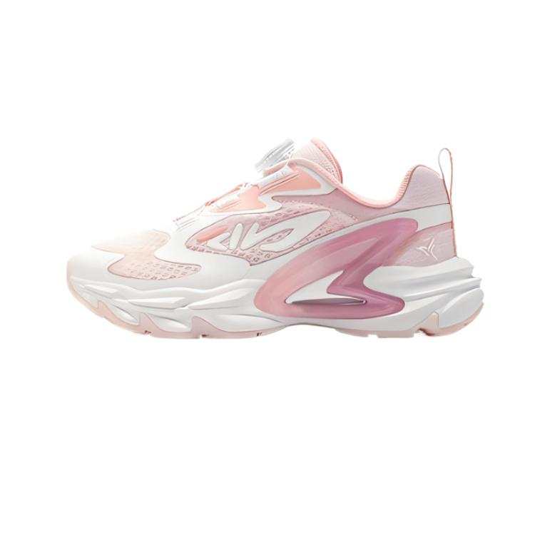 FILA KIDS Hummingbird Abrasion Resistant Breathable Low top Kids' Running Shoes Rose Pastel Pink Teenagers