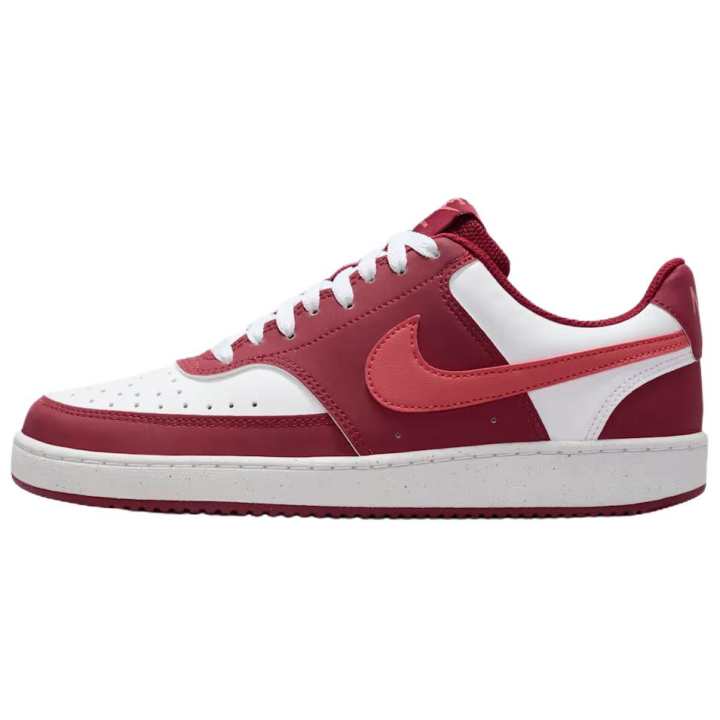 Nike Nike Court Vision Synthetic Leather Low top Skateboard Shoes Women's Red White
