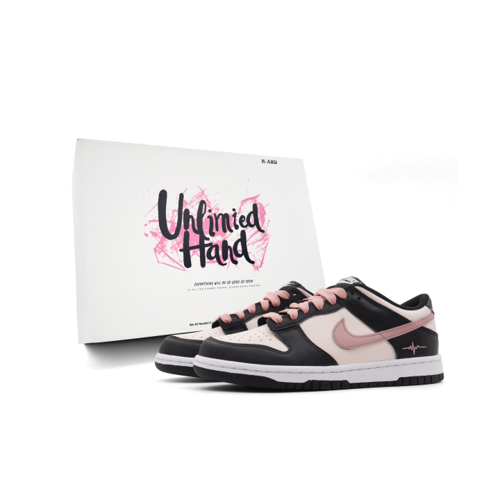Nike Nike Dunk Slip Resistant, Abrasion Resistant, Lightweight Cushioning Low top Kids' Skateboarding Shoes Black Pink