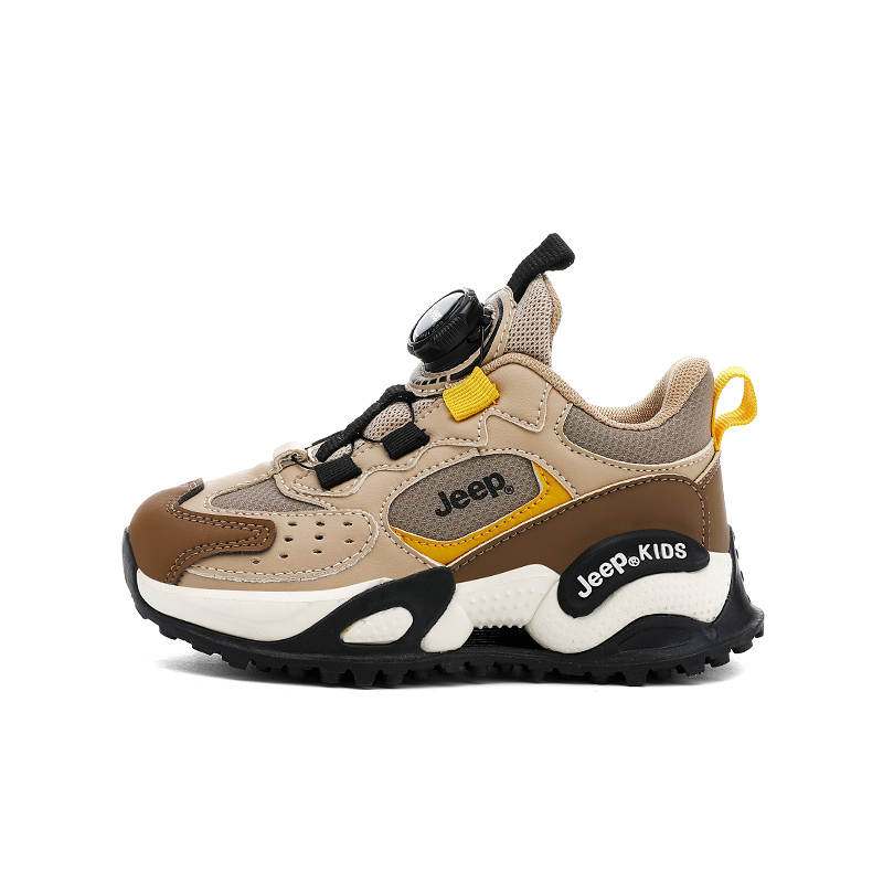 Jeep Running Collection Cushioning Abrasion Resistant Cushioning, Wear Resistant Low top Running Shoes Mocha Kids'