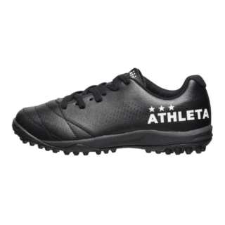 ATHLETA Pu Comfortable Slip Resistant Cushioning Abrasion Resistant Low top Kids' Soccer Shoes Black Teenagers