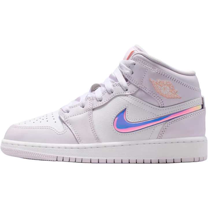 Jordan Jordan Air Jordan 1 Mid top Basketball Shoes Light Grape Purple Kids'