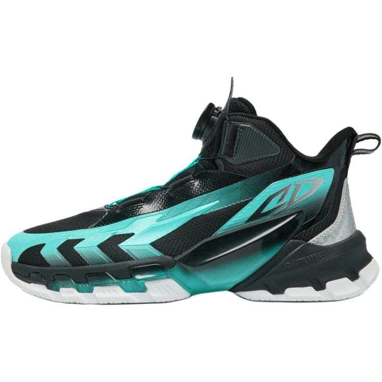 QIAODAN Mid top Basketball Shoes Black Green Teenagers