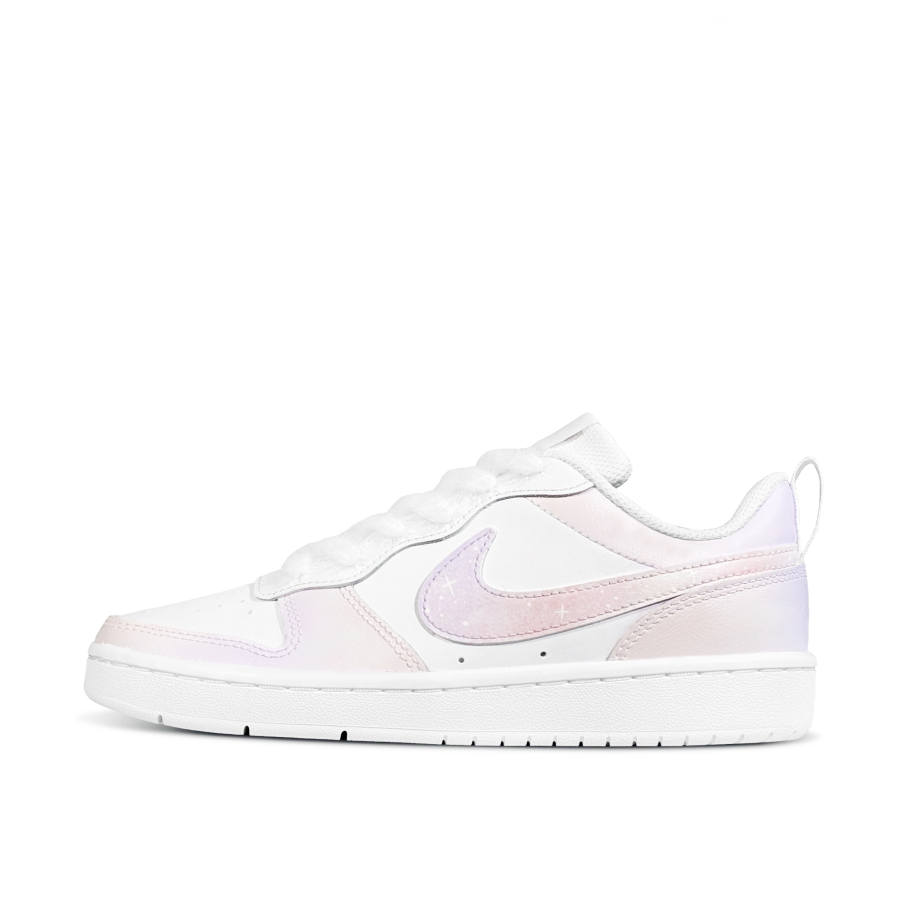Nike Nike Court Borough Purple Night Galaxy Low top Kids' Skateboarding Shoes Purple White Teenagers