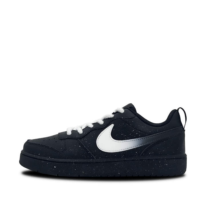 Nike Nike Court Borough Stars Synthetic Leather Slip Resistant Low top Kids' Skateboarding Shoes Black/White