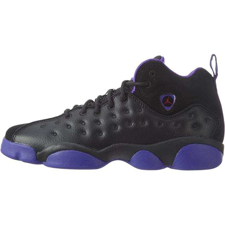 Jordan Jordan Jumpman Team II Mid top Basketball Shoes Black Purple Unisex