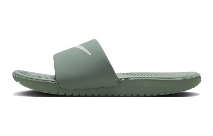 Nike Nike Kawa Slip Resistant Abrasion Resistant Kids' Slippers White Green Kids'
