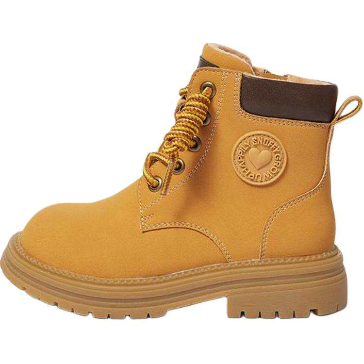Snoffy Fleece Lined, Fashion Versatile Thermal Balance Kids' Boots Kids' Wheat Yellow