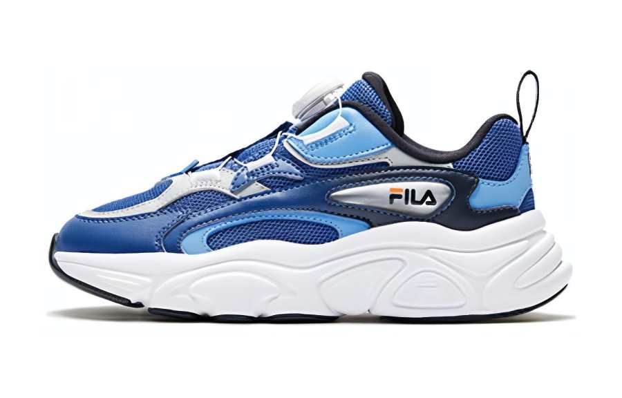 FILA KIDS Mars Mesh Slip Resistant And Breathable Low top Kids Lifestyle Shoes Blue