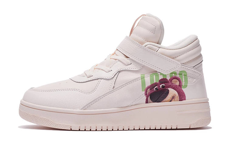 Li-Ning YOUNG Li Ning YOUNG x Disney Synthetic Leather Mid top Skateboard Shoes Pink Apricot Unisex