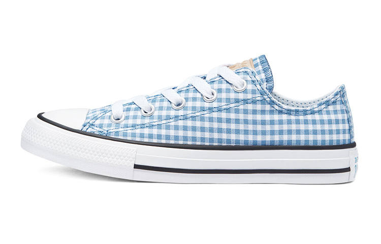 Converse Chuck Taylor All Star Low Top Abrasion Resistant Breathable Low top Kids Canvas Shoes Blue White Teenagers