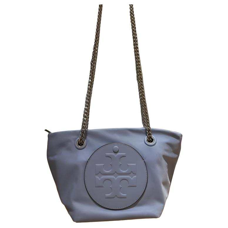 TORY BURCH Ella Fabric, Synthetic Leather Shoulder Bag Small Women's Blue