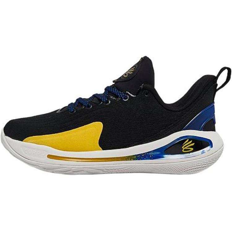 Under Armour Curry 12 Abrasion Resistant Low top Children's Basketball Shoes Black White Kids'