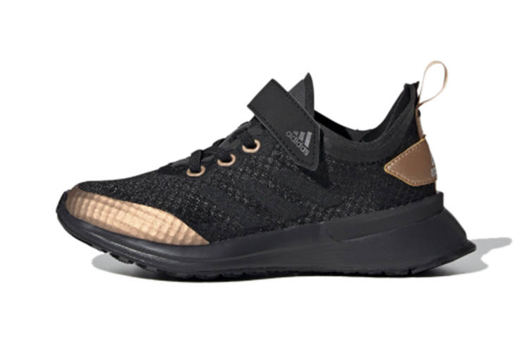 Adidas Adidas Rapidarun Elite Cushioning Breathable Mid top Kids' Running Shoes Black Children Aged 3 7 Years Old