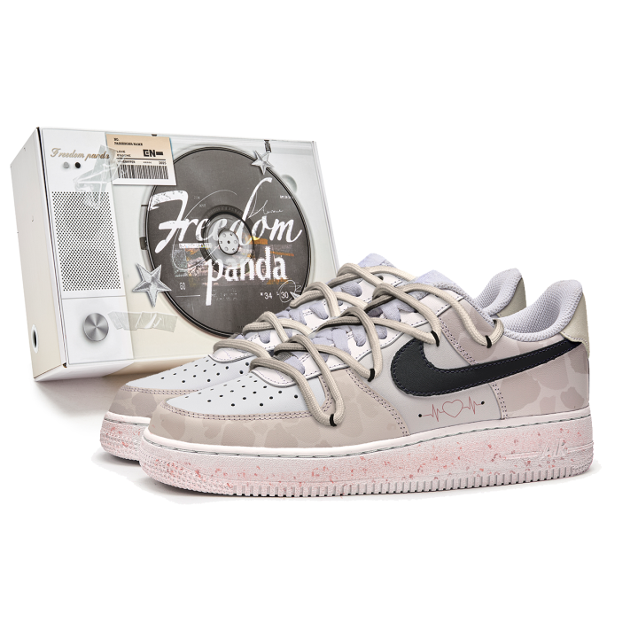 Nike Nike Air Force 1 Freedom Panda, Box, Shared Heartbeat Slip Resistant Abrasion Resistant Low top