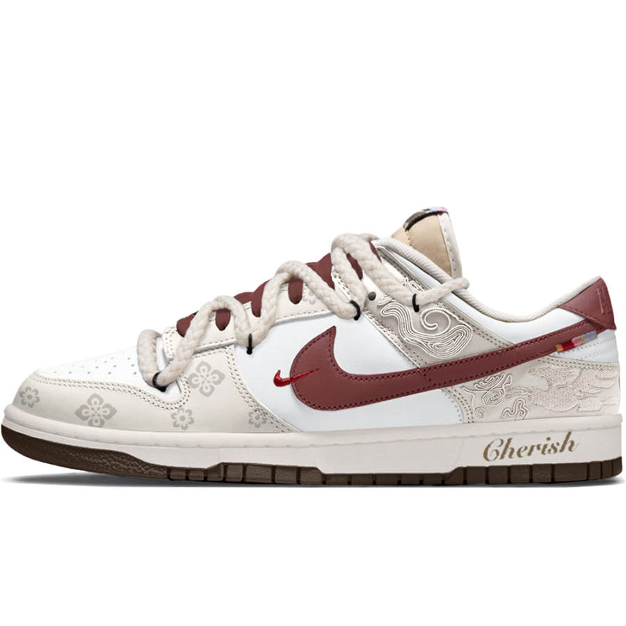 Nike Nike Dunk Pegasus Pack Van Gogh Genesis, North Carolina Bubble Low top Skateboard Shoes Men's Beige Red