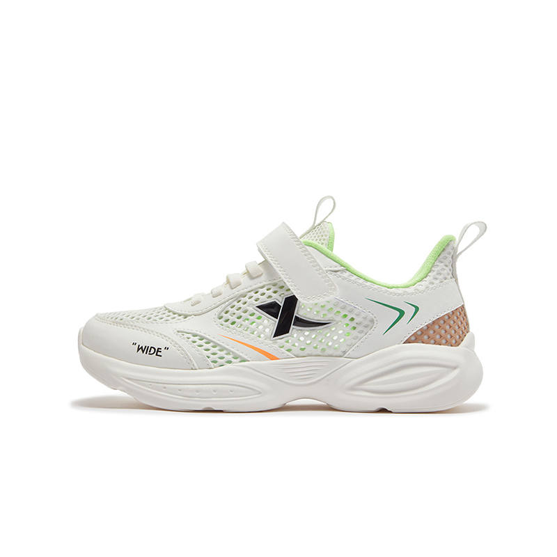 XTEP Mesh Slip Resistant, Abrasion Resistant, Breathable Low top Kids' Running Shoes Sail White Kids'