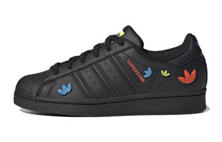 Adidas Originals Synthetic Leather Abrasion Resistant Breathable Low top Kids' Skateboarding Shoes Black