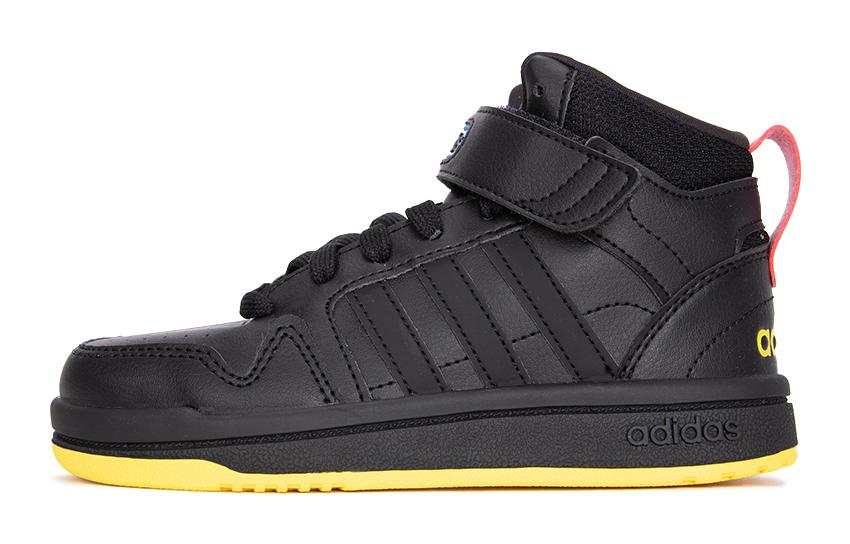 Adidas Neo Postmove Mid K Breathable And Wear resistant Mid top Kids' Skateboarding Shoes Black Kids'