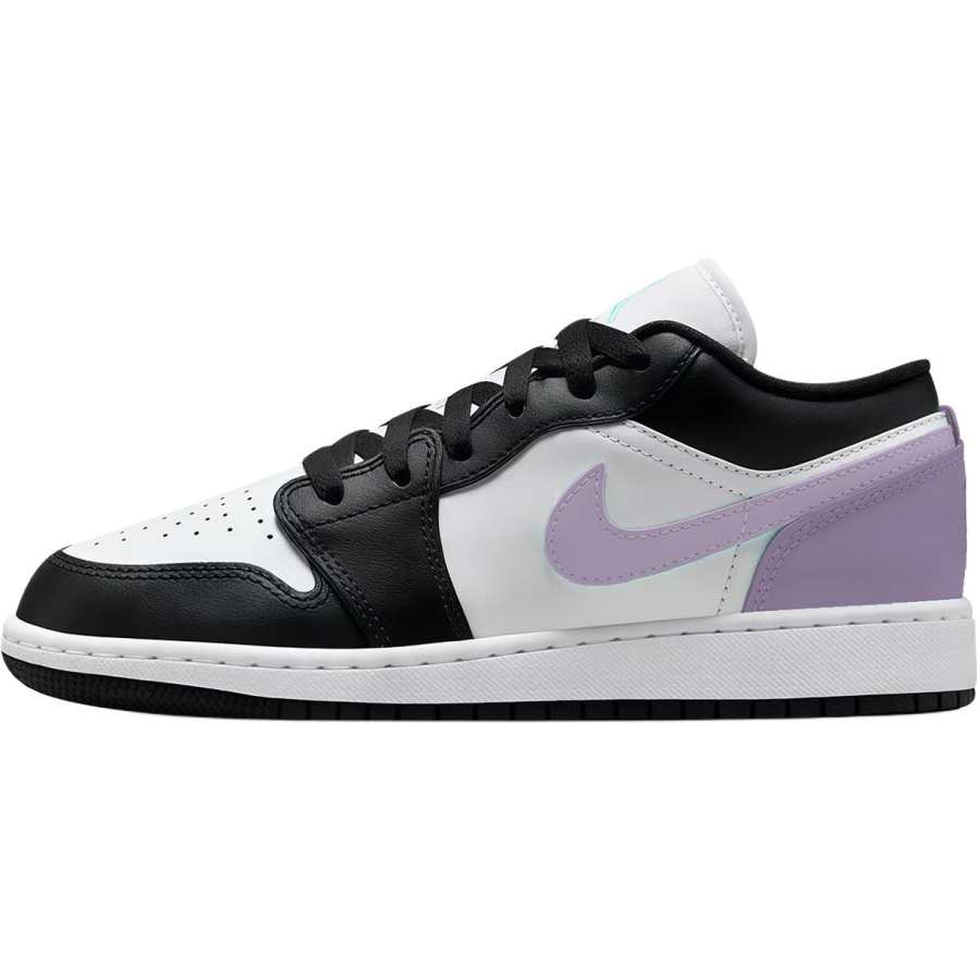 Jordan Jordan Air Jordan 1 Low Slip Resistant Abrasion Resistant Low top Children's Basketball Shoes Purple Teenagers