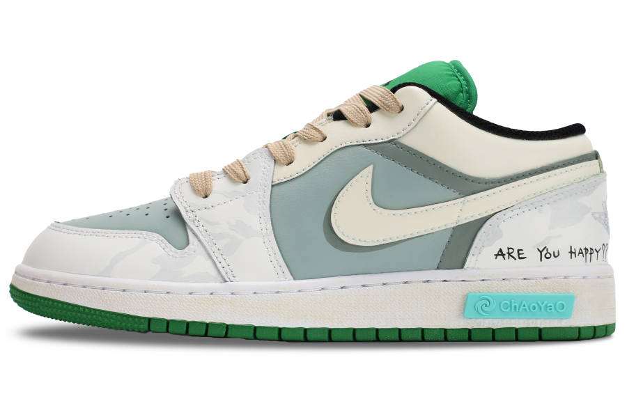 Jordan Jordan Air Jordan 1 LOW BG Children's Basketball Shoes Light Gray Teenagers