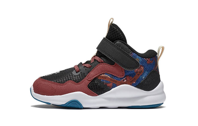 Li-Ning YOUNG Li Ning YOUNG Wade SIGN 2 Sports Cushioning, Wear Resistant Mid top Kids Lifestyle Shoes Black Red