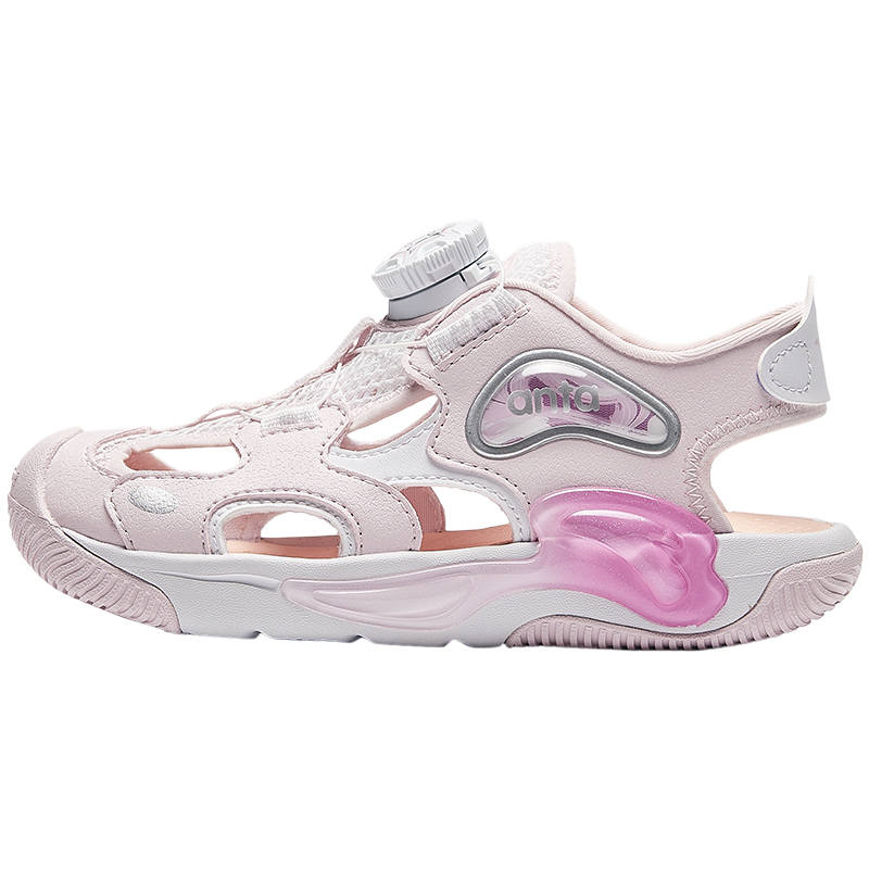 Antakids Jellyfish Fabric Slip Resistant Breathable Abrasion Resistant Quick Dry Low top Children's Sandals Pink White