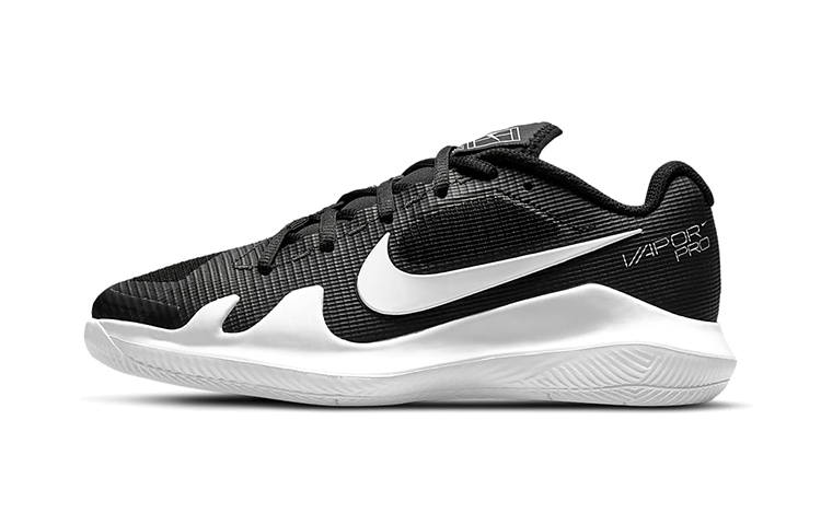 Nike Nike Court Vapor Junior Pro Slip Resistant Cushioning Abrasion Resistant Breathable Low top Athletic Shoes Black White