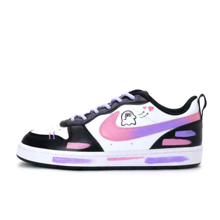 Nike Nike Court Borough Cute Ghost Light Shoes Leather Abrasion Resistant Breathable Low top Skateboard Shoes