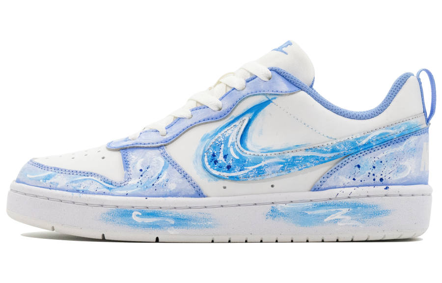Nike Nike Court Borough Low top Kids' Skateboarding Shoes Blue White Teenagers