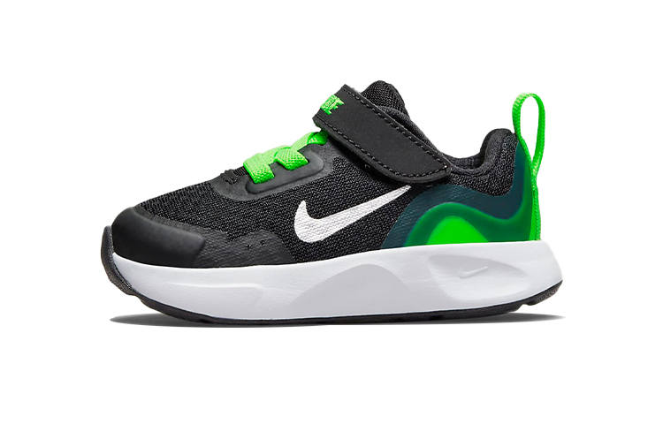 Nike Nike Wearallday Synthetic Leather Low top Toddler Shoes Black Green Infant And Toddler