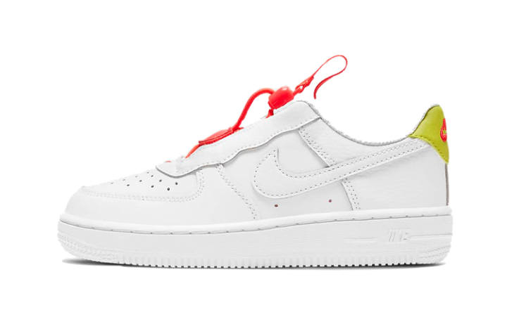 Nike Nike Force 1 Toggle White Bright Crimson PS
