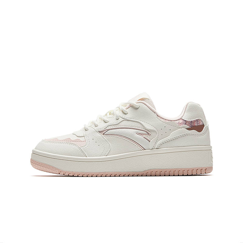 Antakids Low top Casual Shoes Ivory White/Pink White Teenagers