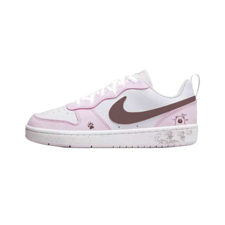 Nike Nike Court Borough Low Synthetic Leather Slip Resistant Cushioning Abrasion Resistant Low top Skateboard Shoes
