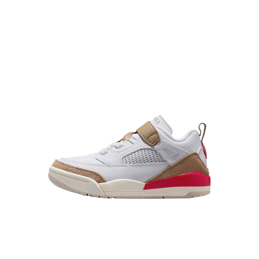 Jordan Jordan Spizike Leather Children's Basketball Shoes White Red Children Aged 3 7 Years Old