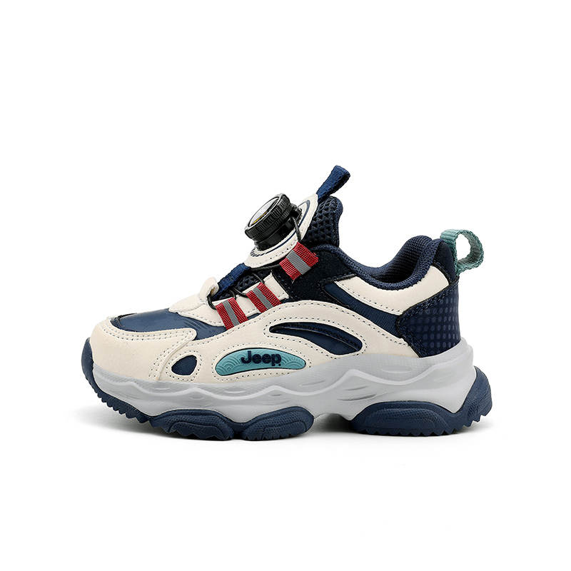 Jeep Comfortable Cushioning Abrasion Resistant Cushioning, Wear Resistant Low top Kids' Running Shoes Dark Blue Red